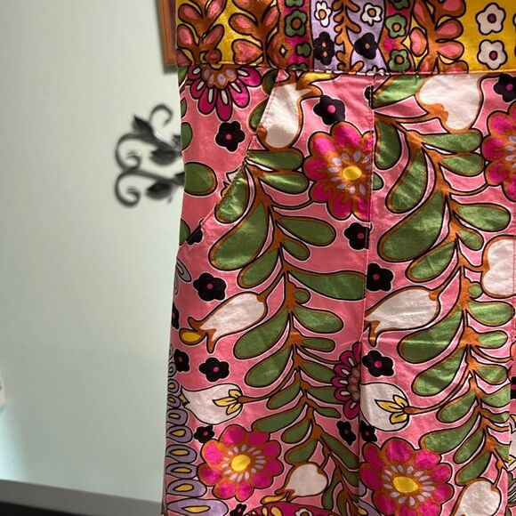 Cabi Asbury  A-Line Skirt with Pink and Green Floral Design NWOT #DO185 - Picture 4 of 10